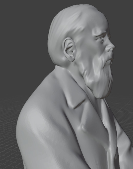 Fyodor Dostoevsky Statue 3D print model_24