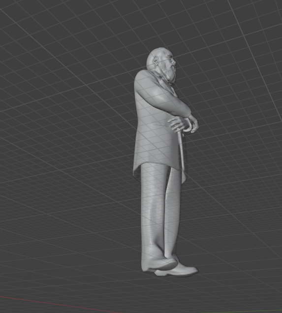 Fyodor Dostoevsky Statue 3D print model_11