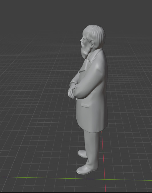 Fyodor Dostoevsky Statue 3D print model_10