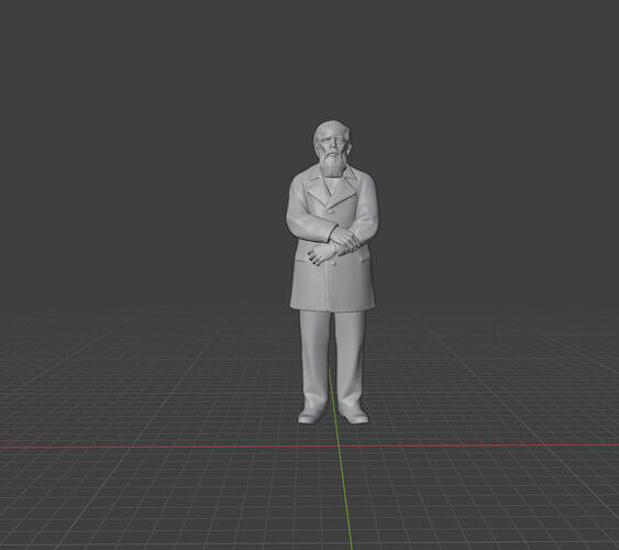 Fyodor Dostoevsky Statue 3D print model