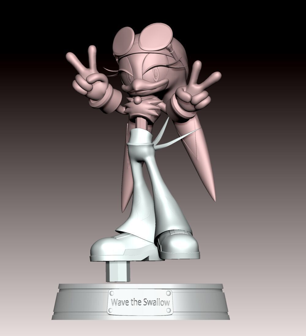 Wave the Swallow Fan Art 3D print model_3