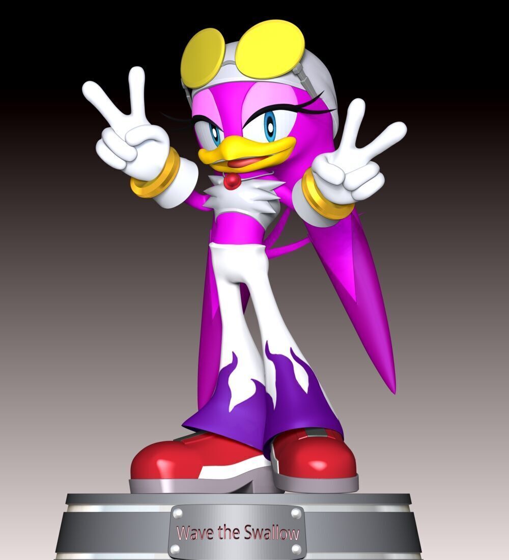 Wave the Swallow Fan Art 3D print model_1