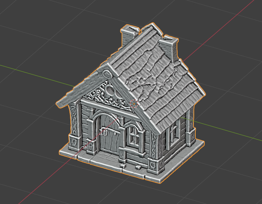 clasic Cottage scenery for rpgs dungeon 3D print model_2
