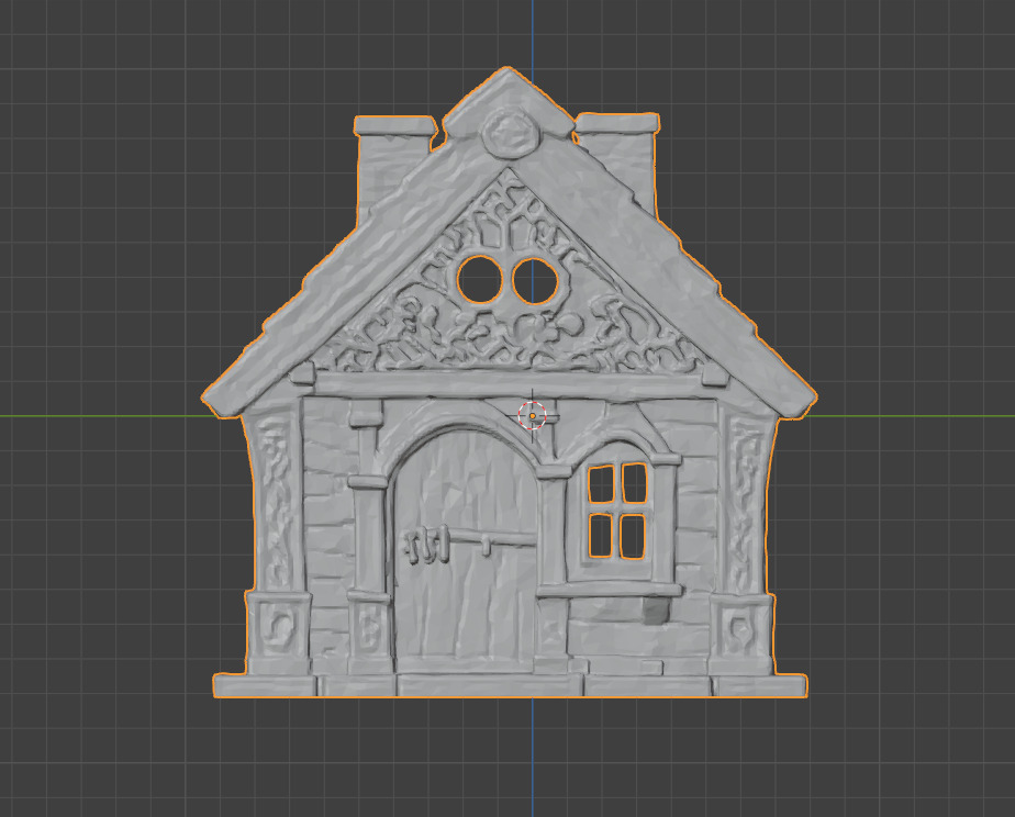 clasic Cottage scenery for rpgs dungeon 3D print model_6
