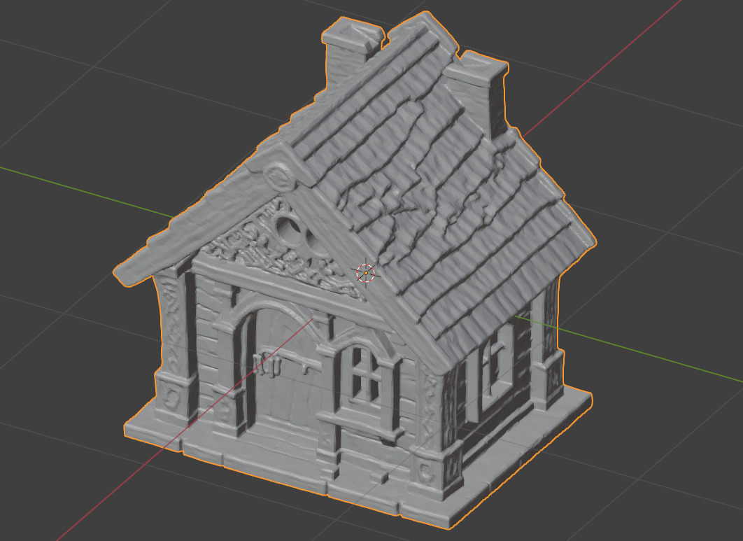 clasic Cottage scenery for rpgs dungeon 3D print model_7