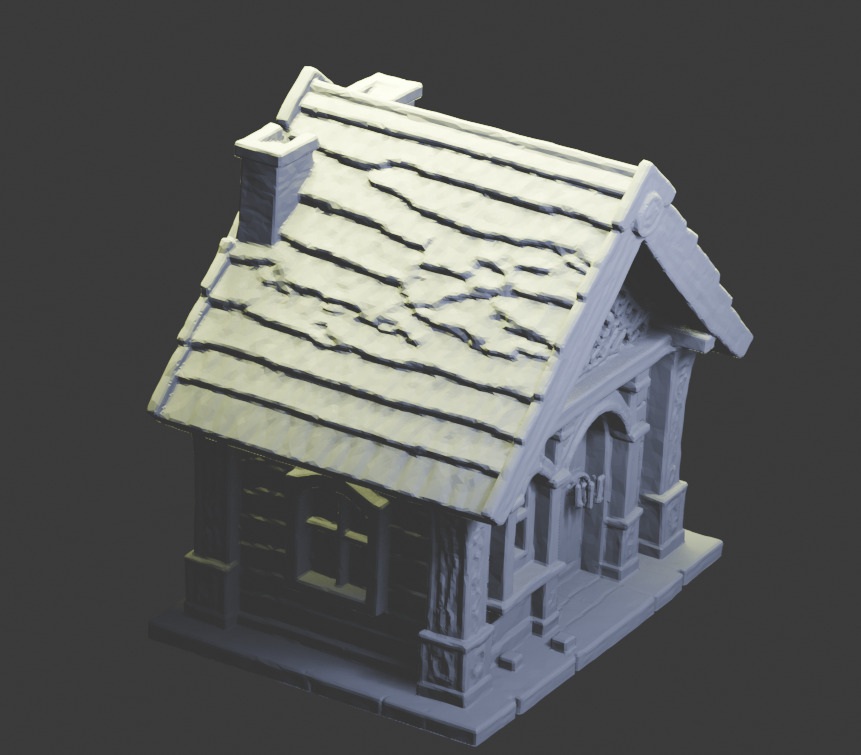 clasic Cottage scenery for rpgs dungeon 3D print model_1
