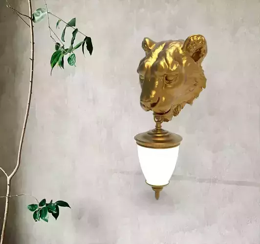 Lion Head Wall Lamp