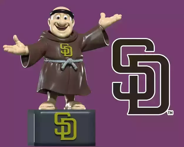 MLB - san diego padres mascot statue - decor