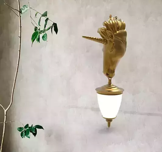 Unicorn Head Wall Lamp