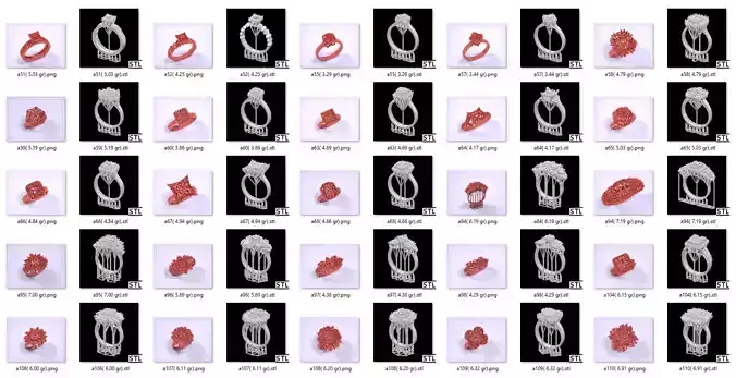 60 Women jewelry Rings Collection