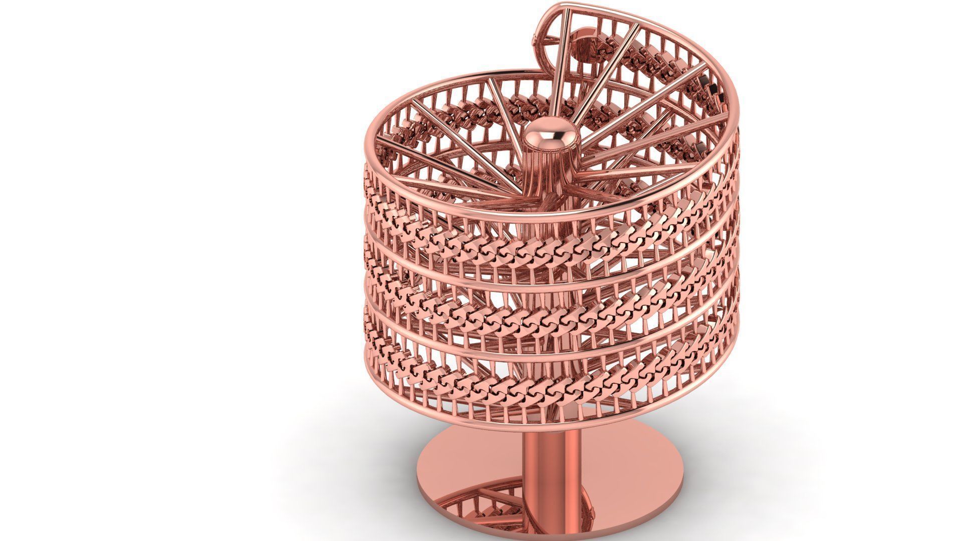 5 SIZE MIAMI CUBAN FULL TREE FOR CHAIN OR NECKLACE 3D Model Collection_4