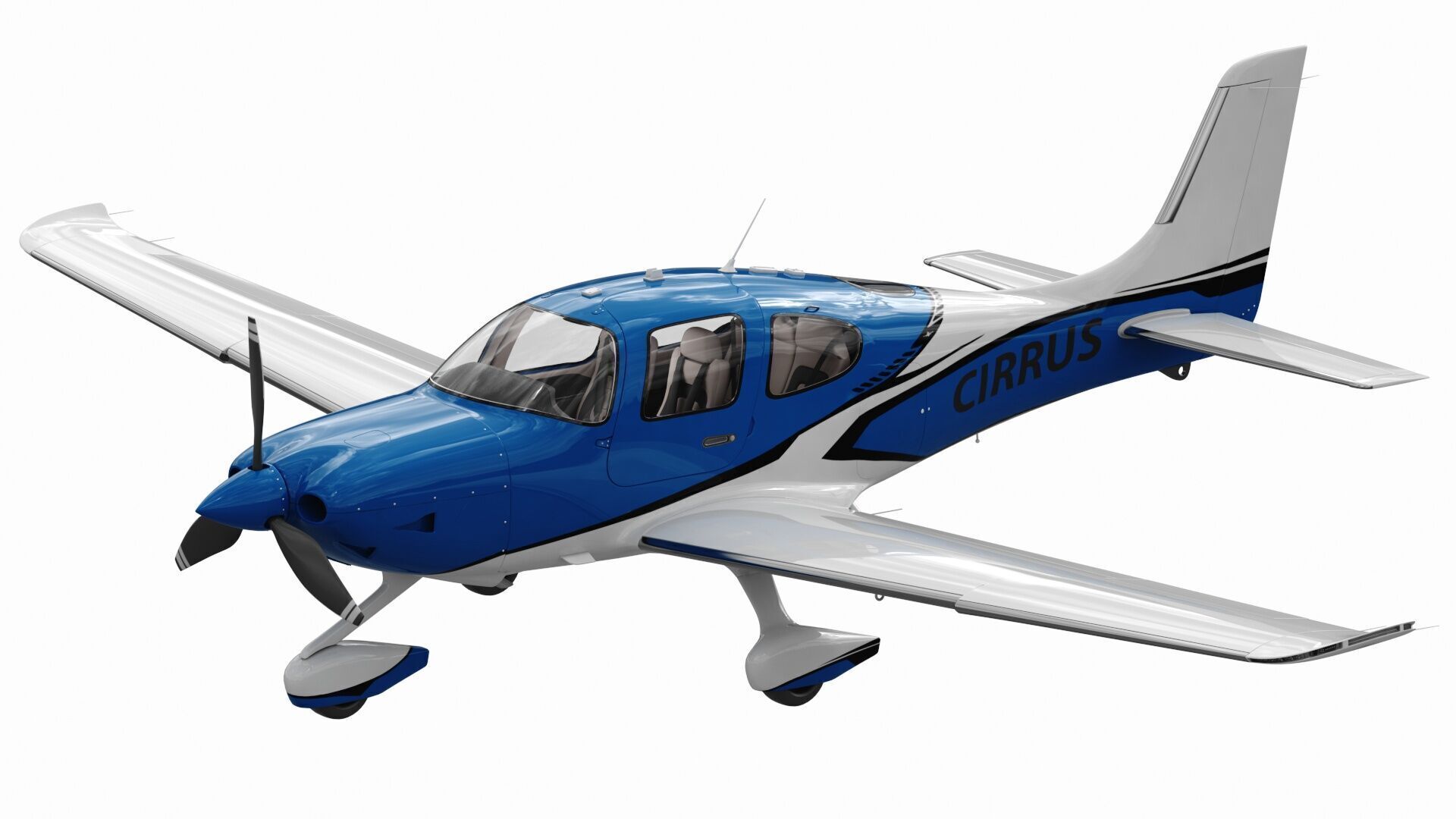 Cirrus SR22T  with interior 3D model_1