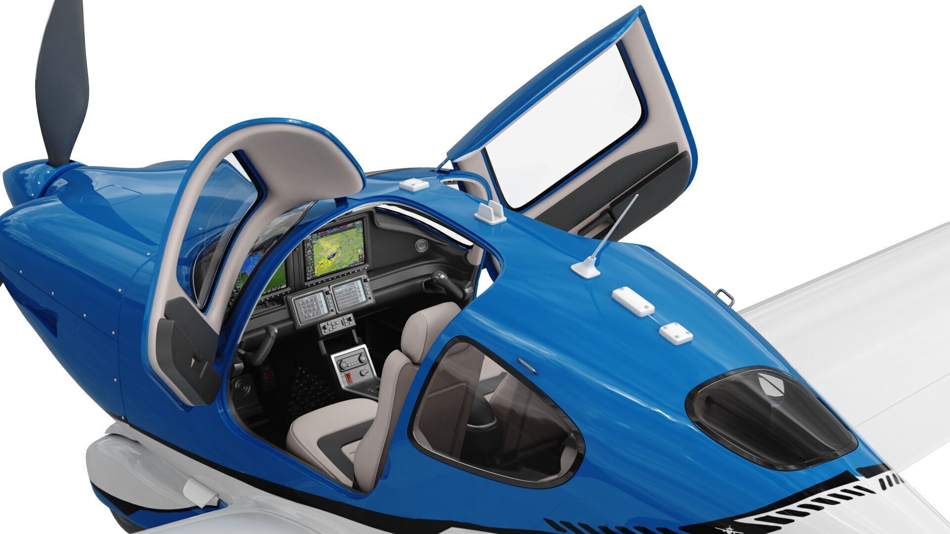 Cirrus SR22T  with interior 3D model_2