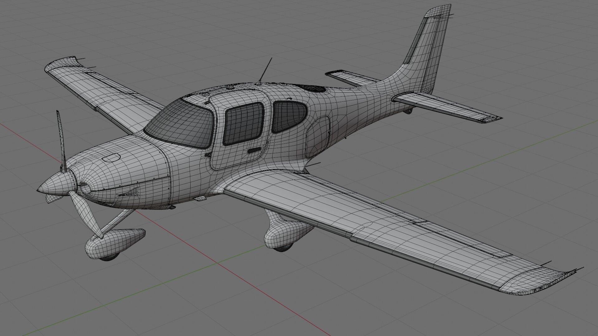 Cirrus SR22T  with interior 3D model_37