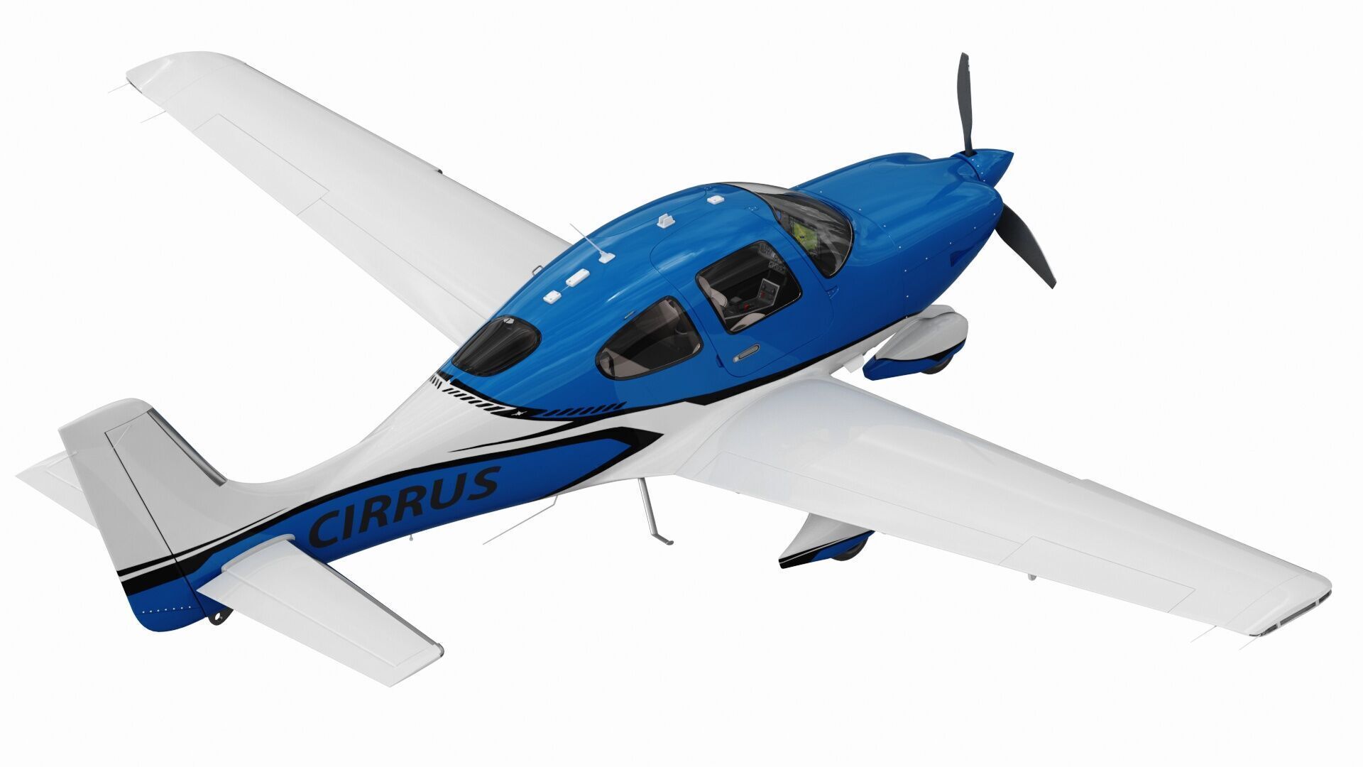 Cirrus SR22T  with interior 3D model_11