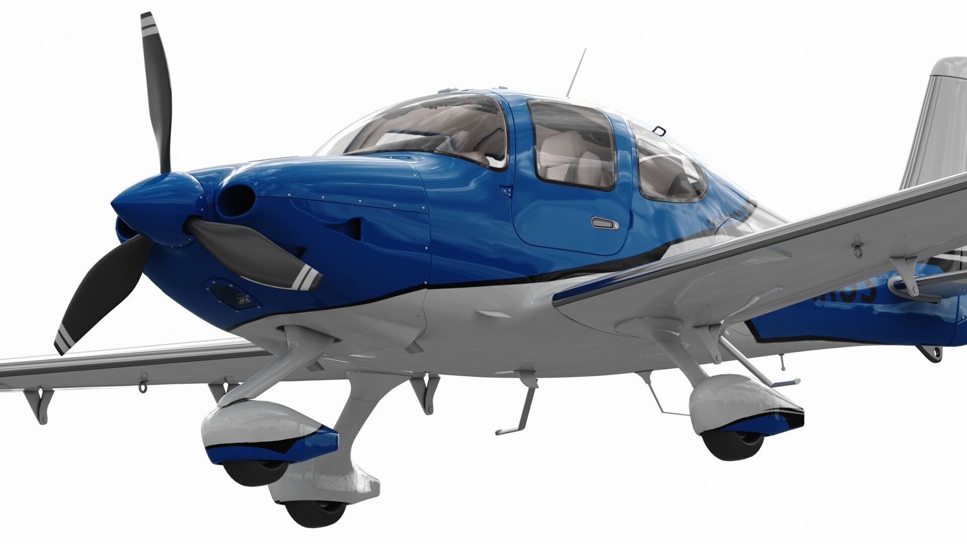Cirrus SR22T  with interior 3D model_12