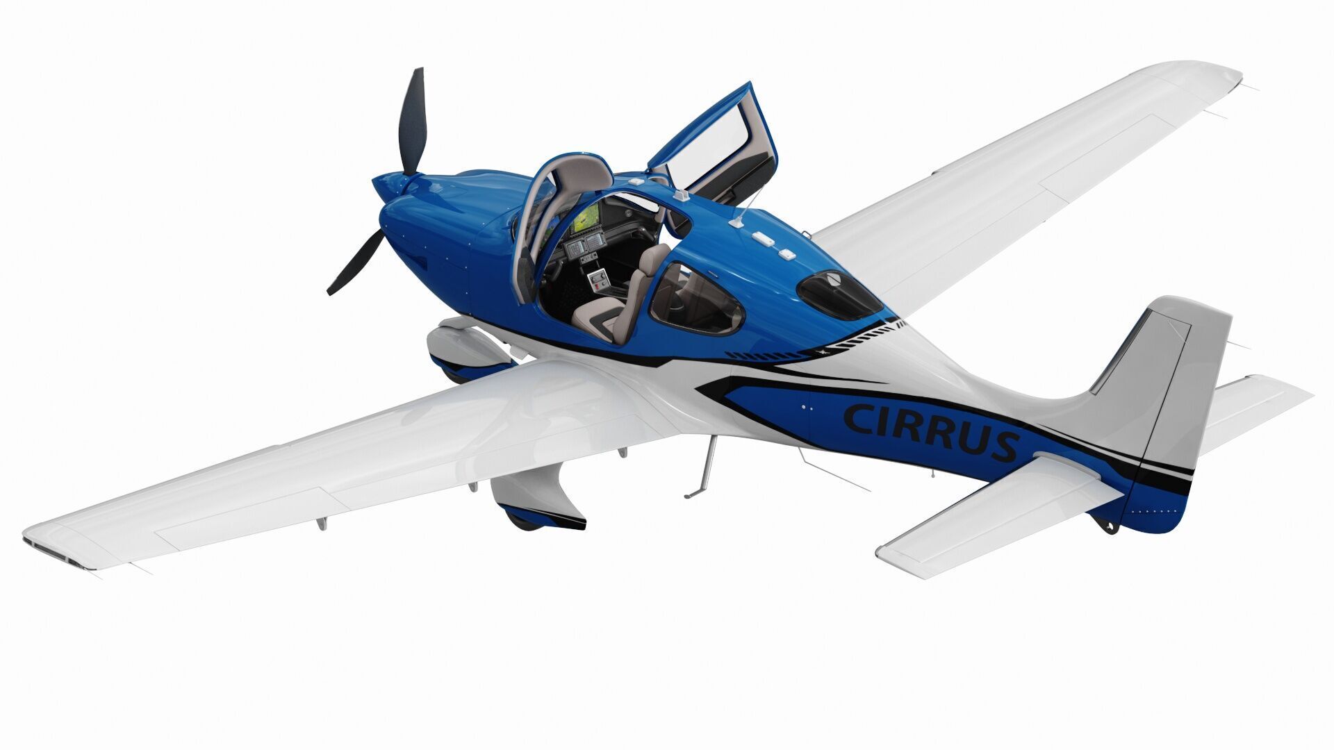 Cirrus SR22T  with interior 3D model_5
