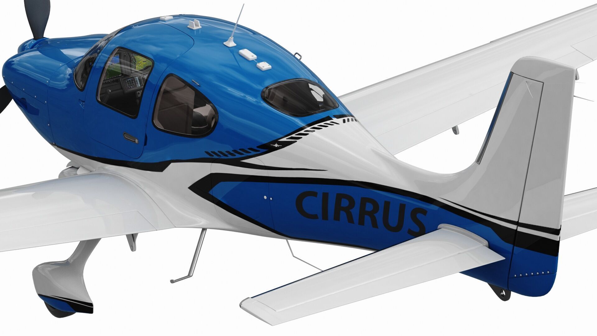 Cirrus SR22T  with interior 3D model_13