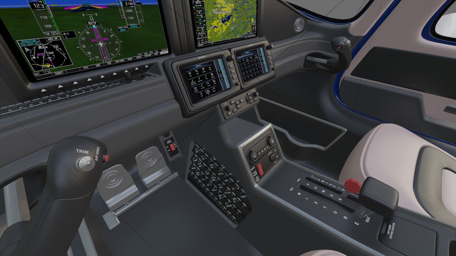 Cirrus SR22T  with interior 3D model_34