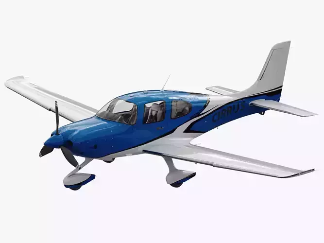 Cirrus SR22T  with interior 3D model