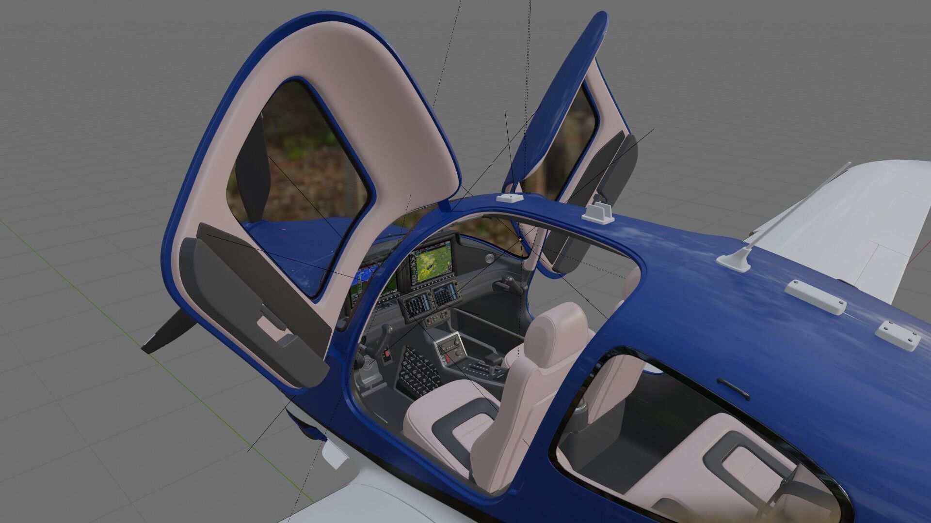 Cirrus SR22T  with interior 3D model_30