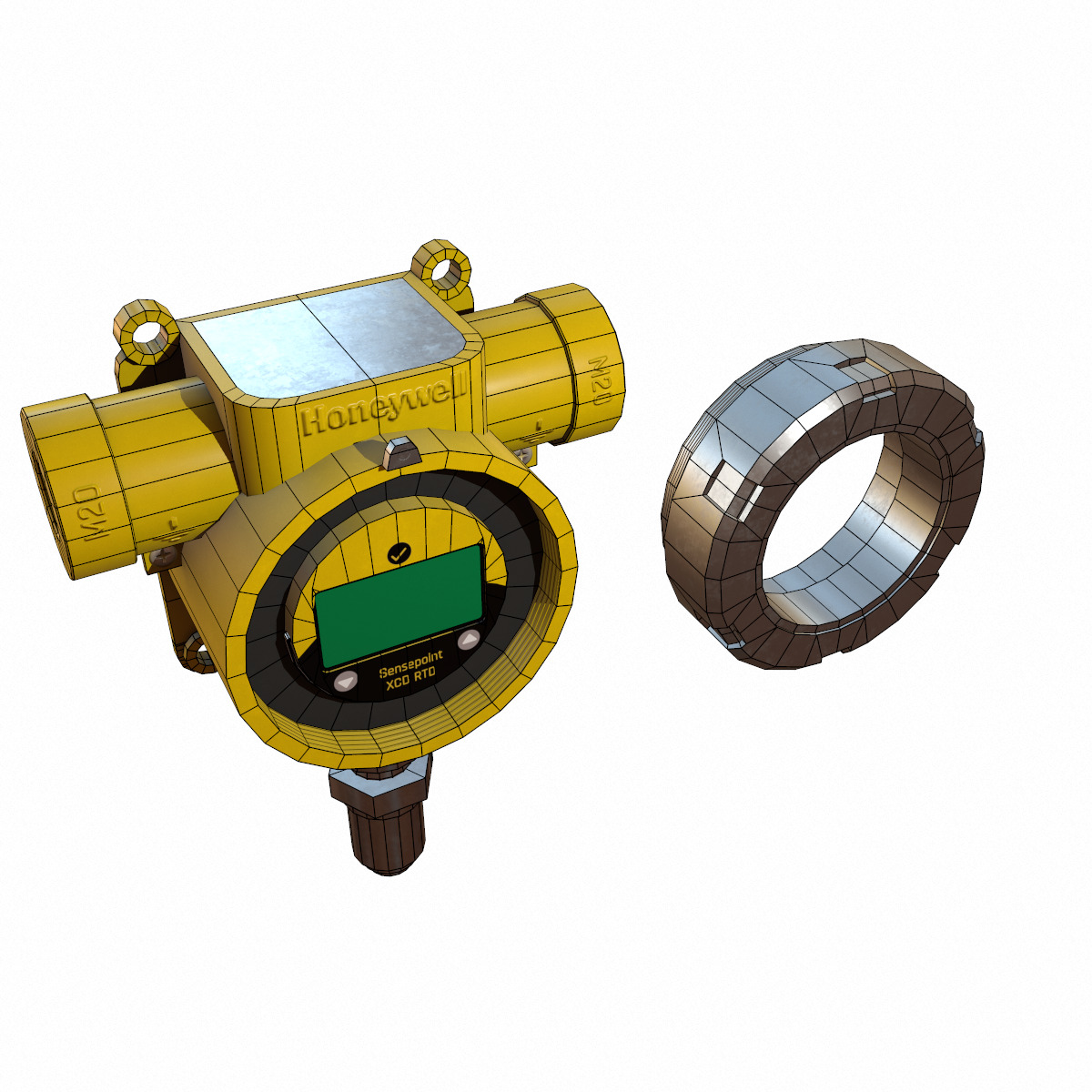 Honeywell Sensepoint XCD RTD Low Poly Low-poly 3D model_36