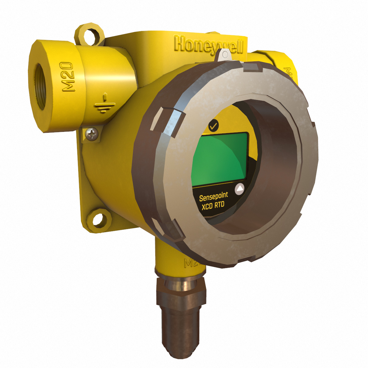 Honeywell Sensepoint XCD RTD Low Poly Low-poly 3D model_4