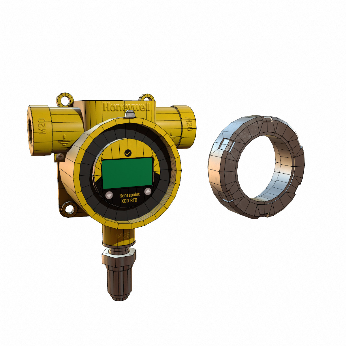 Honeywell Sensepoint XCD RTD Low Poly Low-poly 3D model_35