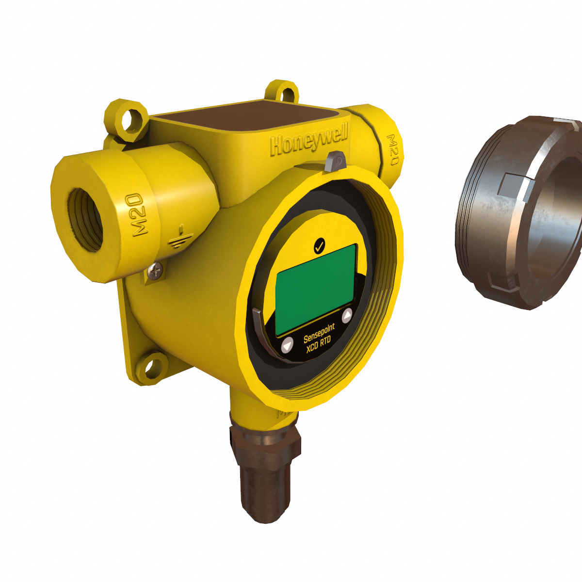 Honeywell Sensepoint XCD RTD Low Poly Low-poly 3D model_15