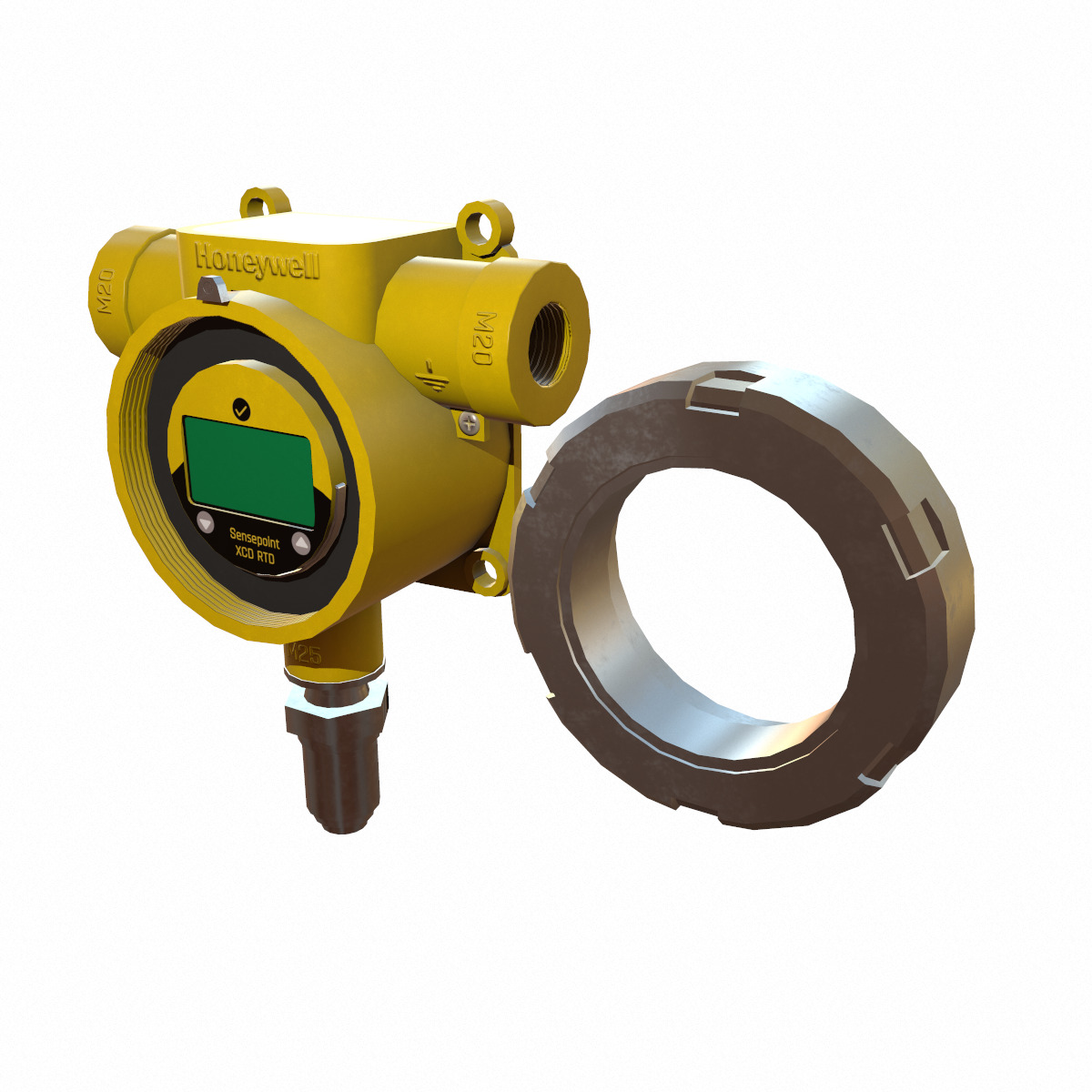 Honeywell Sensepoint XCD RTD Low Poly Low-poly 3D model_24