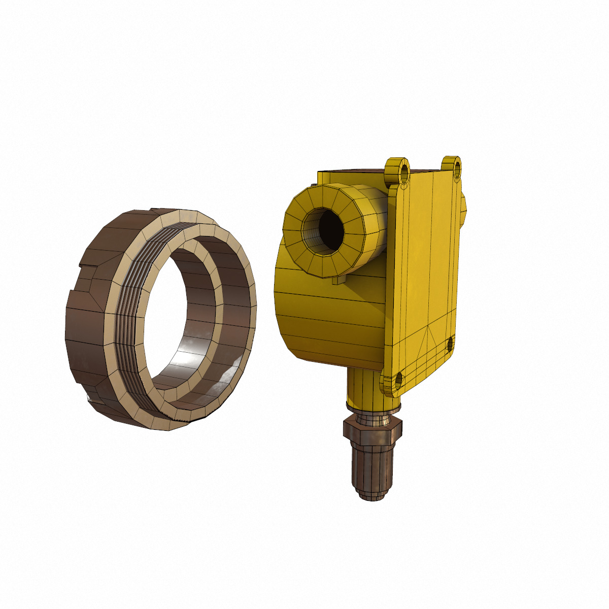 Honeywell Sensepoint XCD RTD Low Poly Low-poly 3D model_34