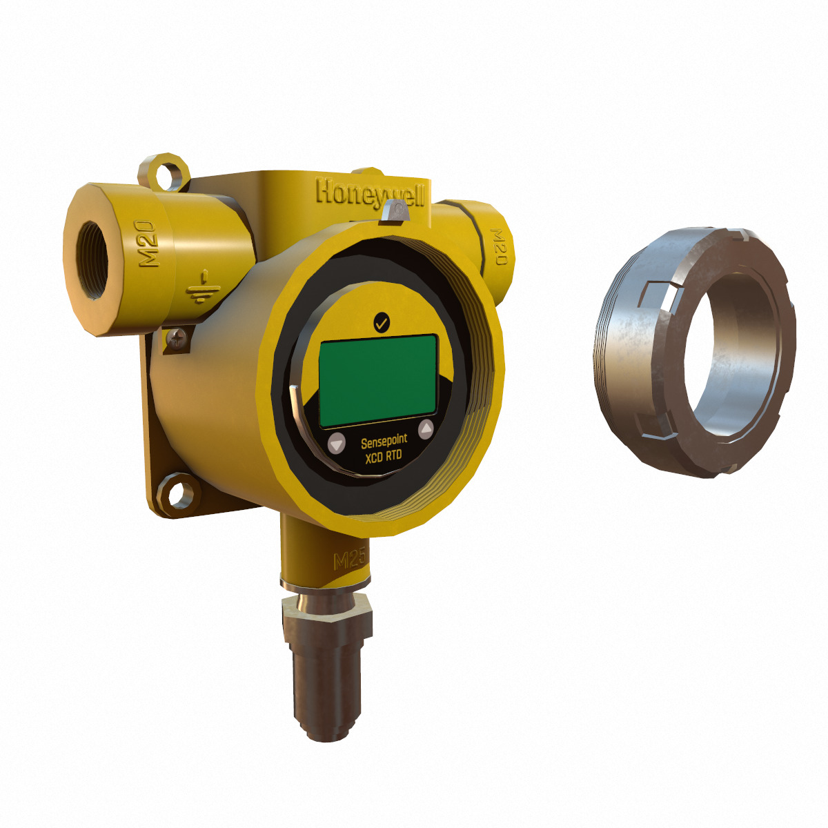 Honeywell Sensepoint XCD RTD Low Poly Low-poly 3D model_18