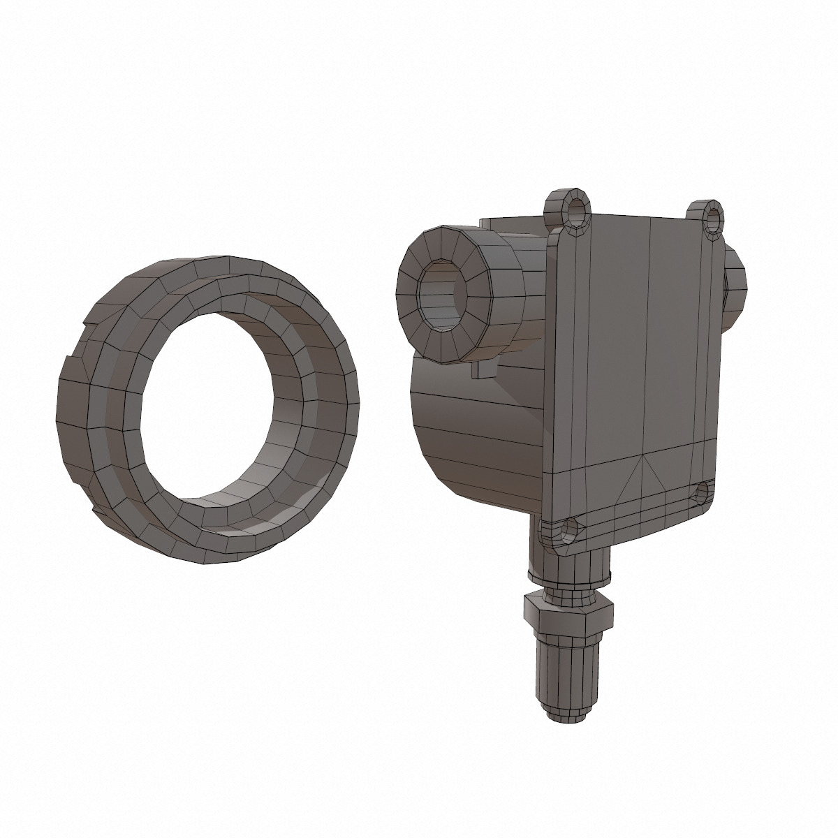 Honeywell Sensepoint XCD RTD Low Poly Low-poly 3D model_39