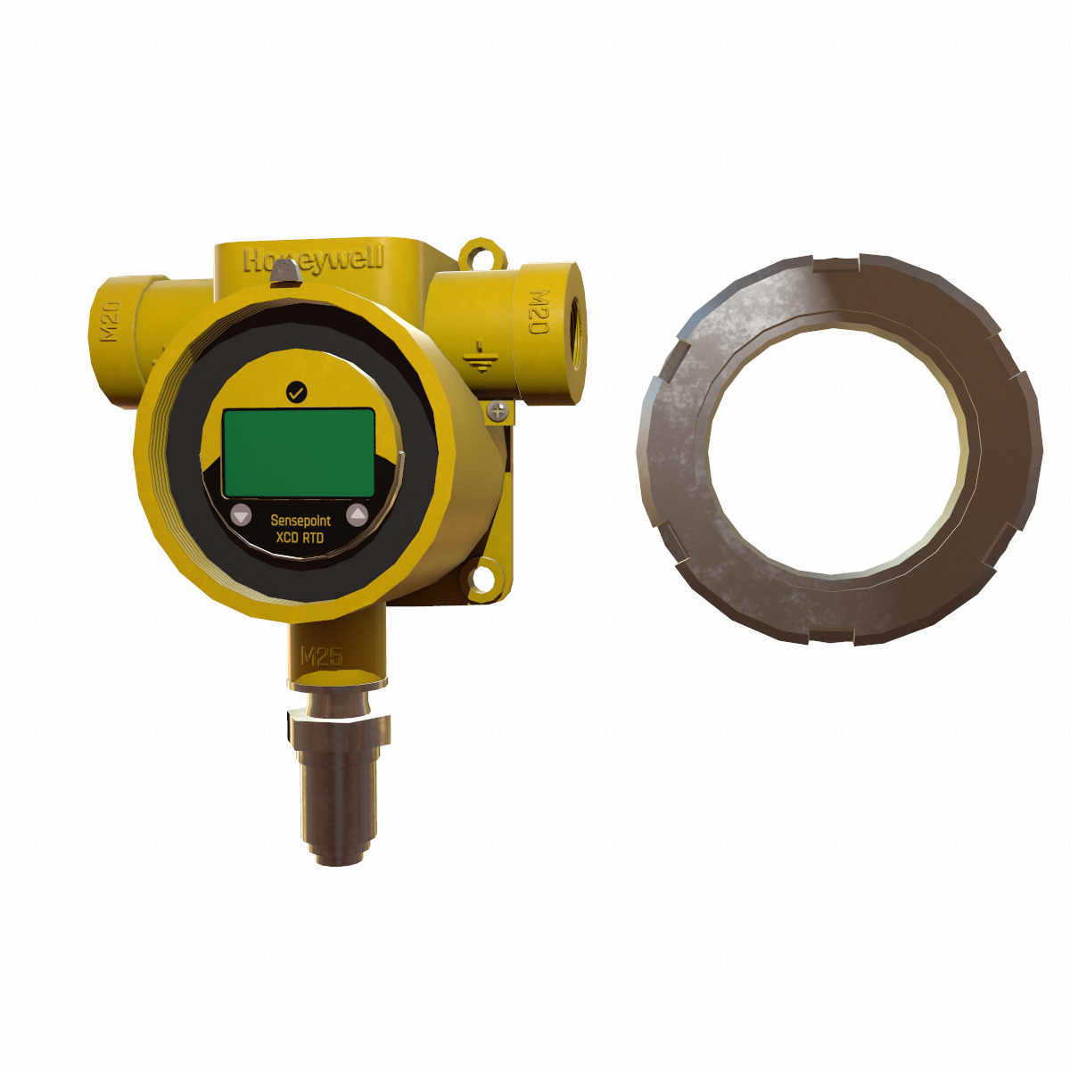 Honeywell Sensepoint XCD RTD Low Poly Low-poly 3D model_29