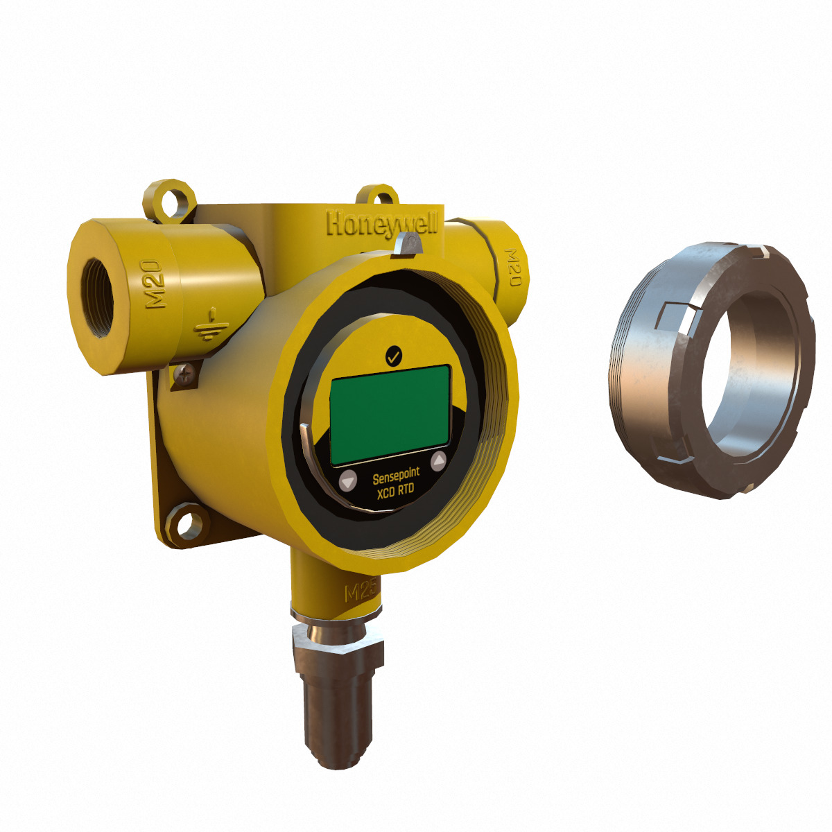 Honeywell Sensepoint XCD RTD Low Poly Low-poly 3D model_25