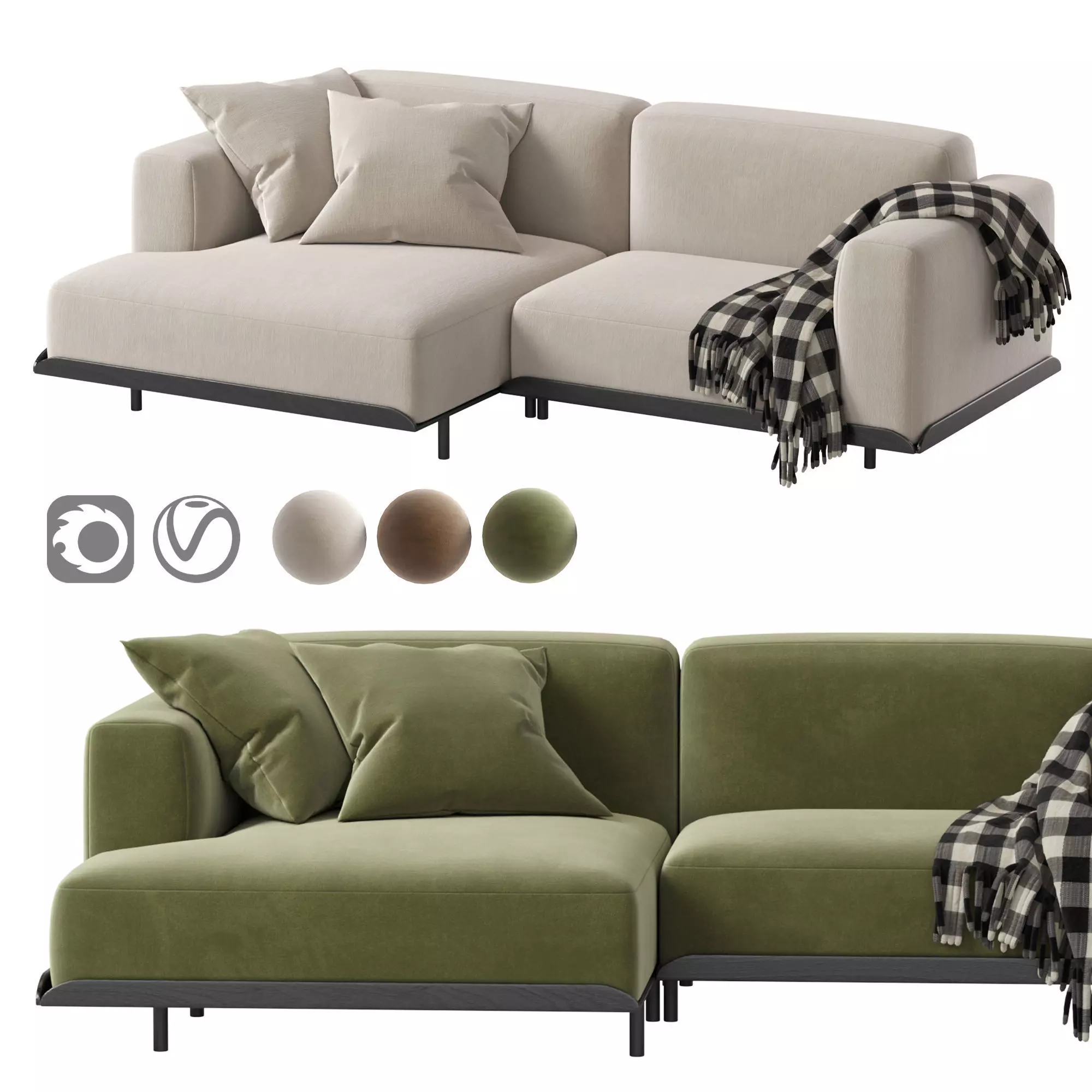 Arflex Claudine L Sofa 3D model_0