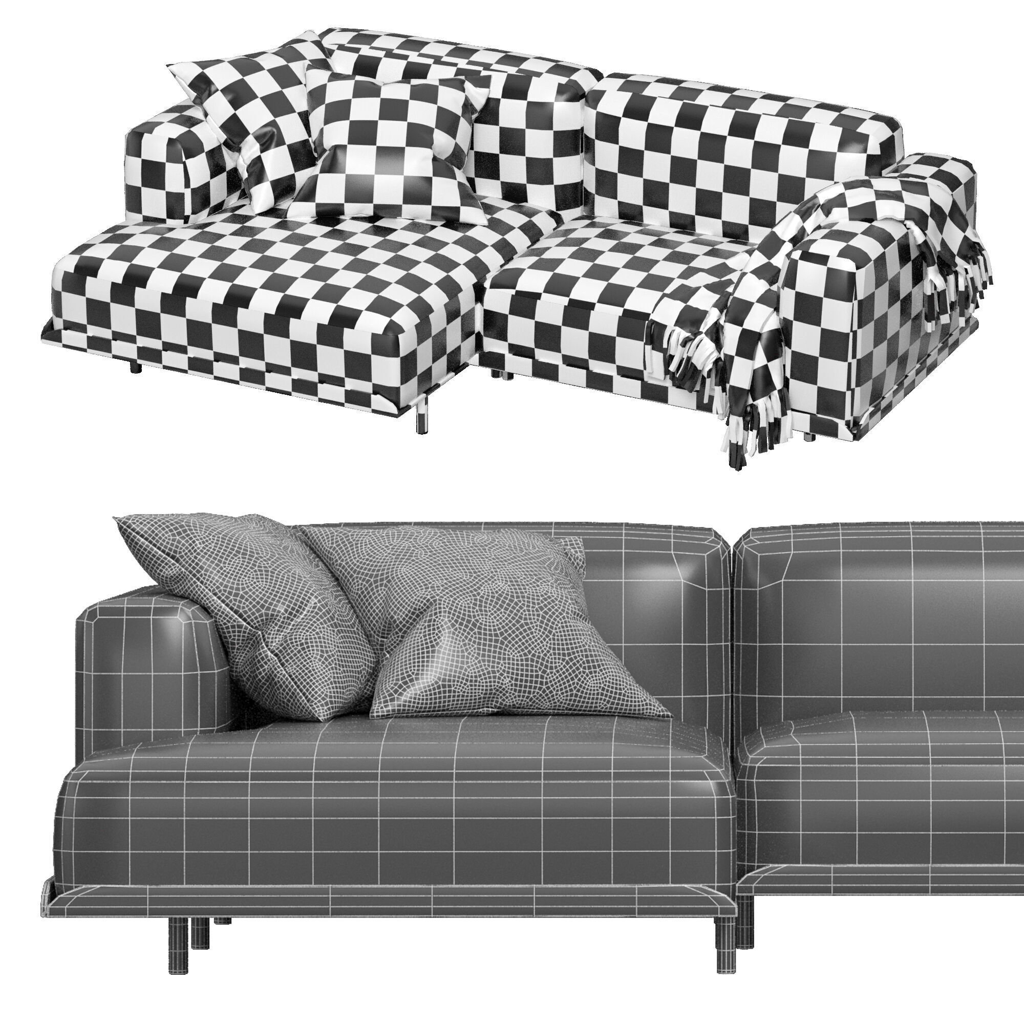 Arflex Claudine L Sofa 3D model_6