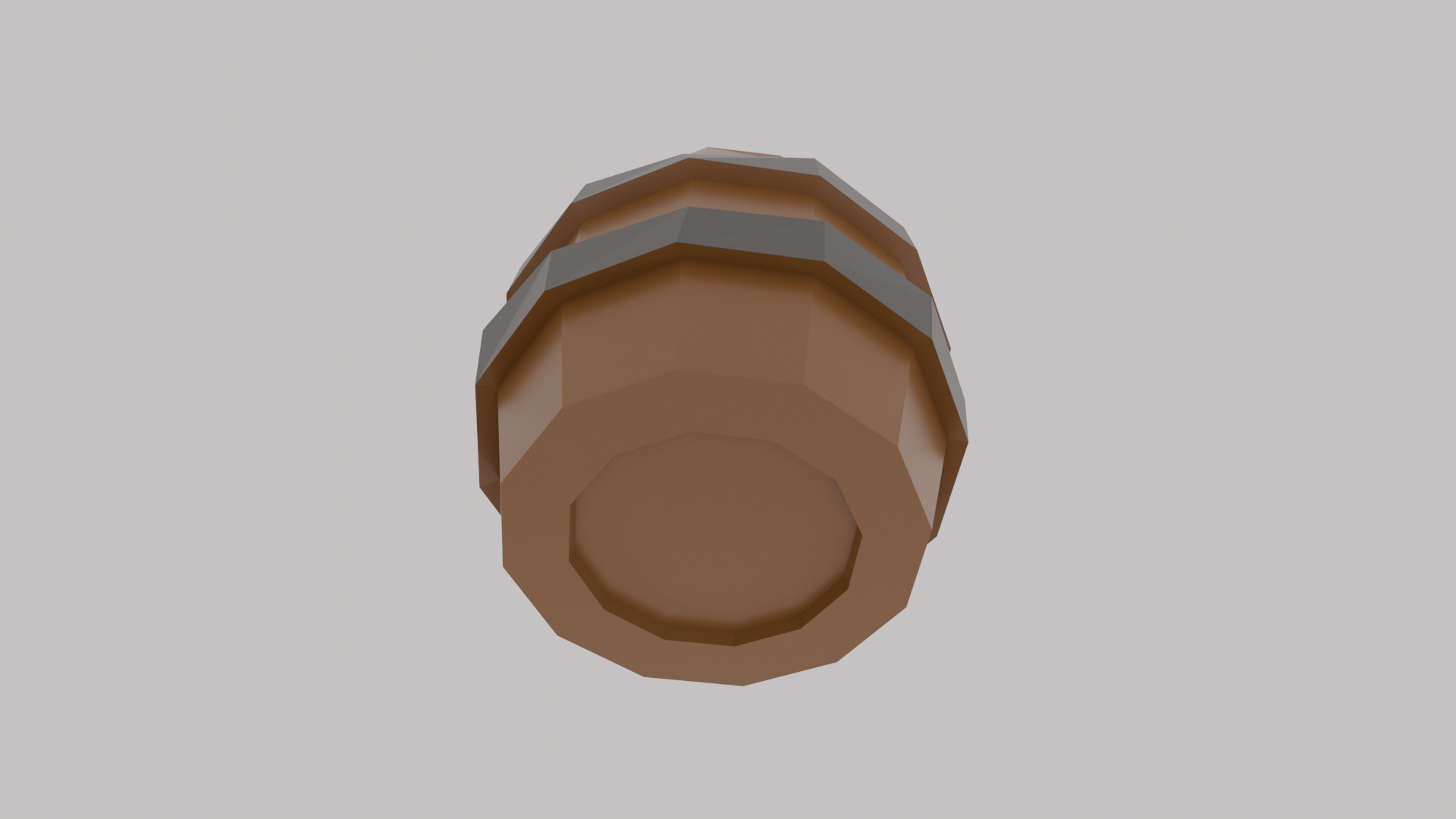 Low Polly Barrel Low-poly 3D model_1