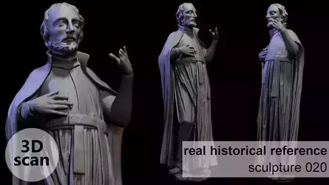 Wooden sculpture 020 3D print model