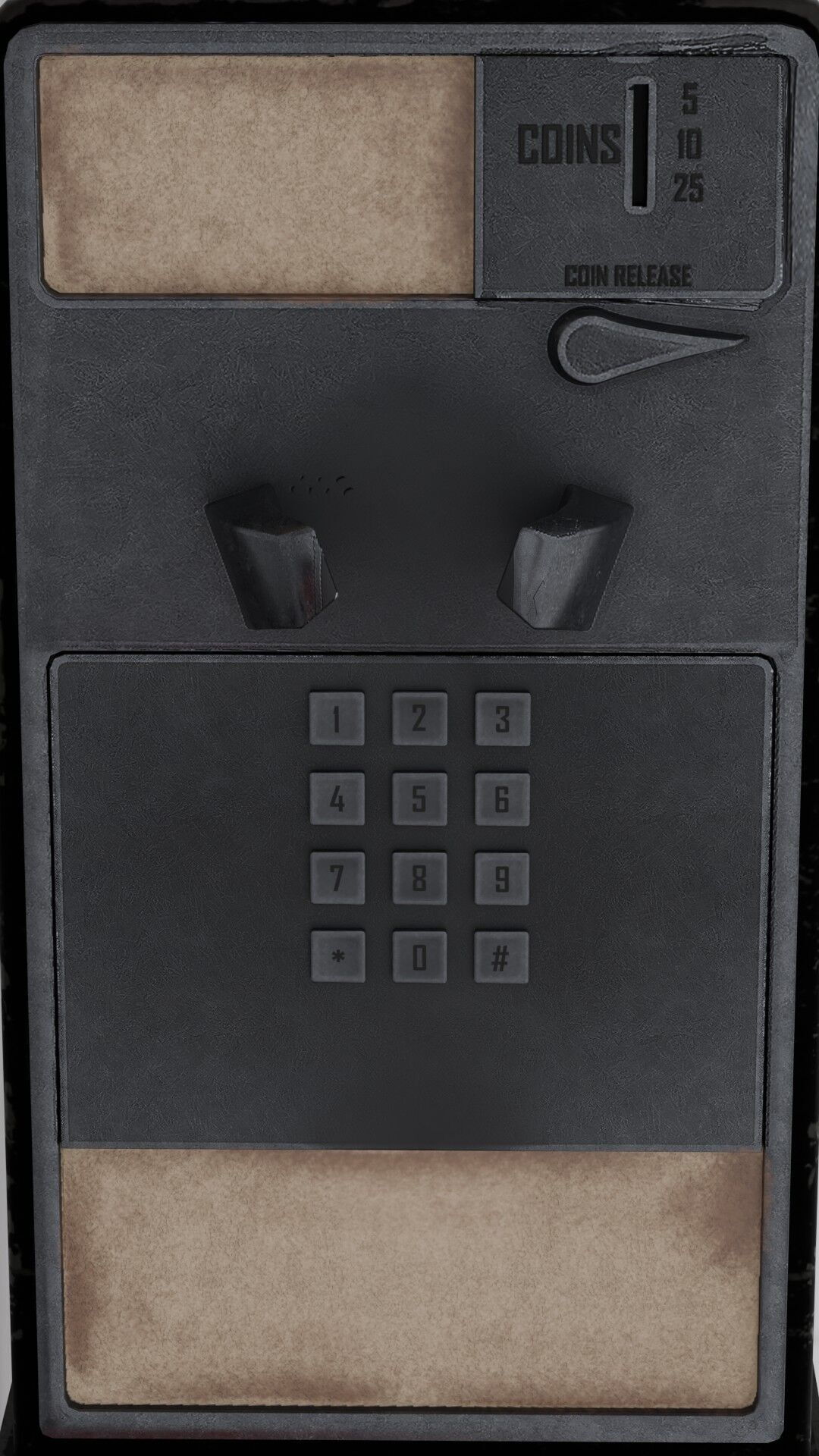 Phone Booth Low-poly 3D model_7