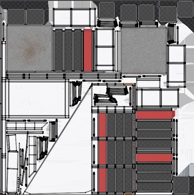 Phone Booth Low-poly 3D model_12