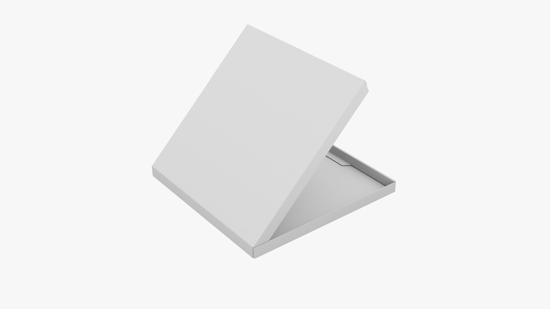 14 inch Kraft Paper Open Pizza Box 3D model_12