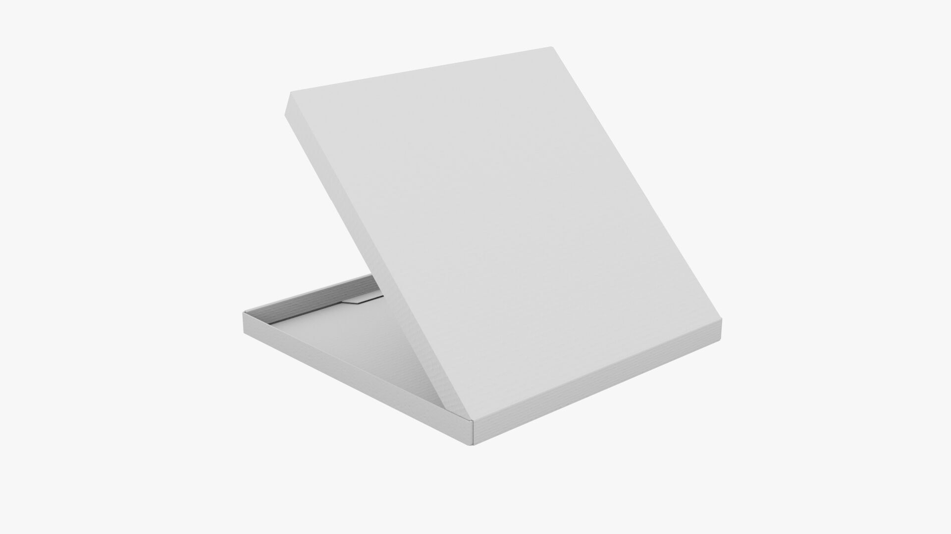 14 inch Kraft Paper Open Pizza Box 3D model_14