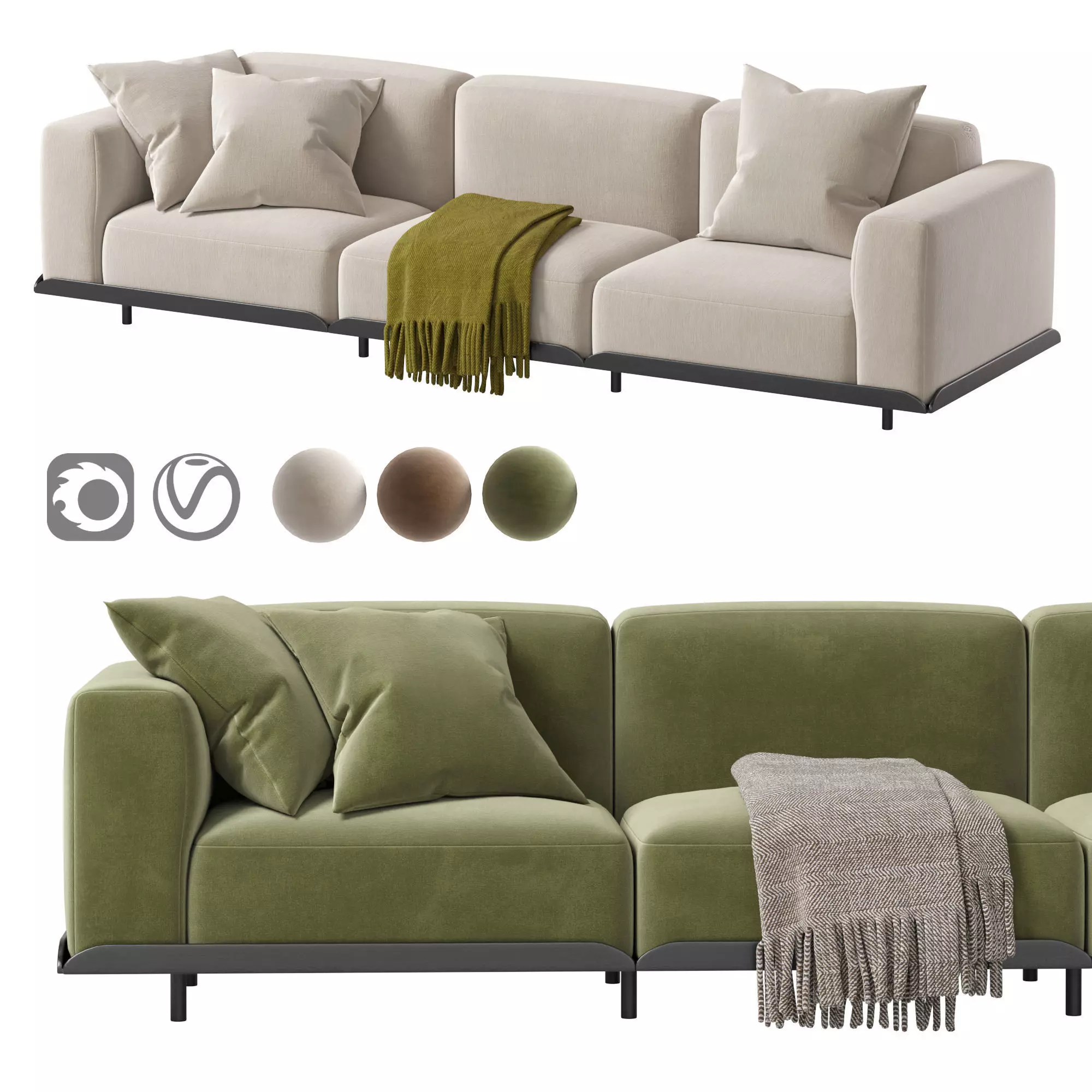 Arflex Claudine L Sofa 3D model