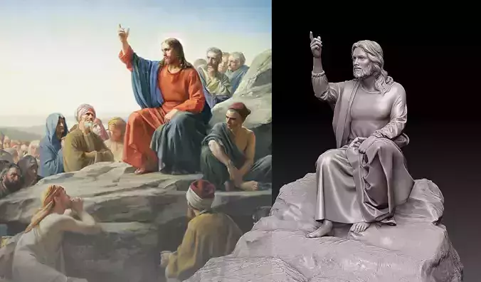 Jesus   The Sermon on the Mount  3D print model