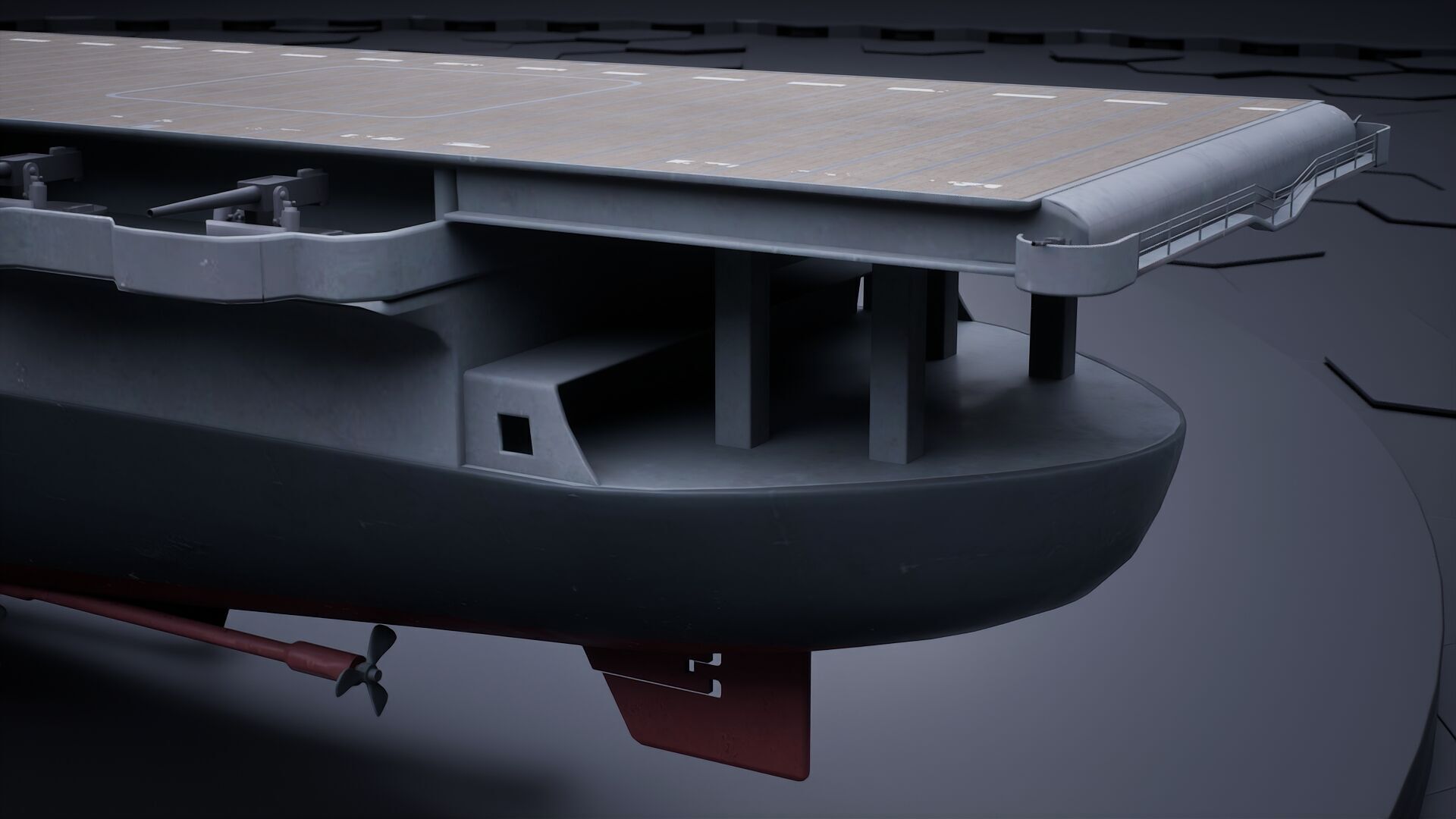 Aircraft Carrier - USS Yorktown CV-5 3D model_9