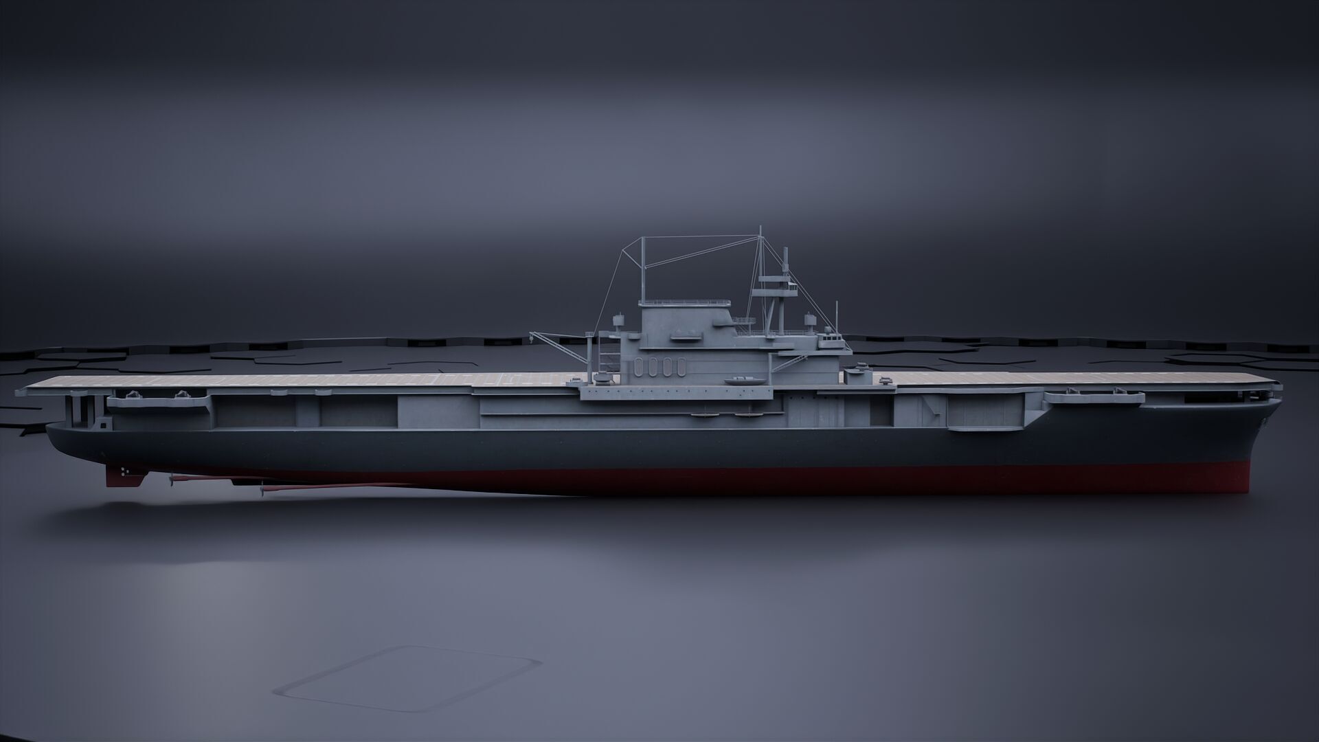 Aircraft Carrier - USS Yorktown CV-5 3D model_5
