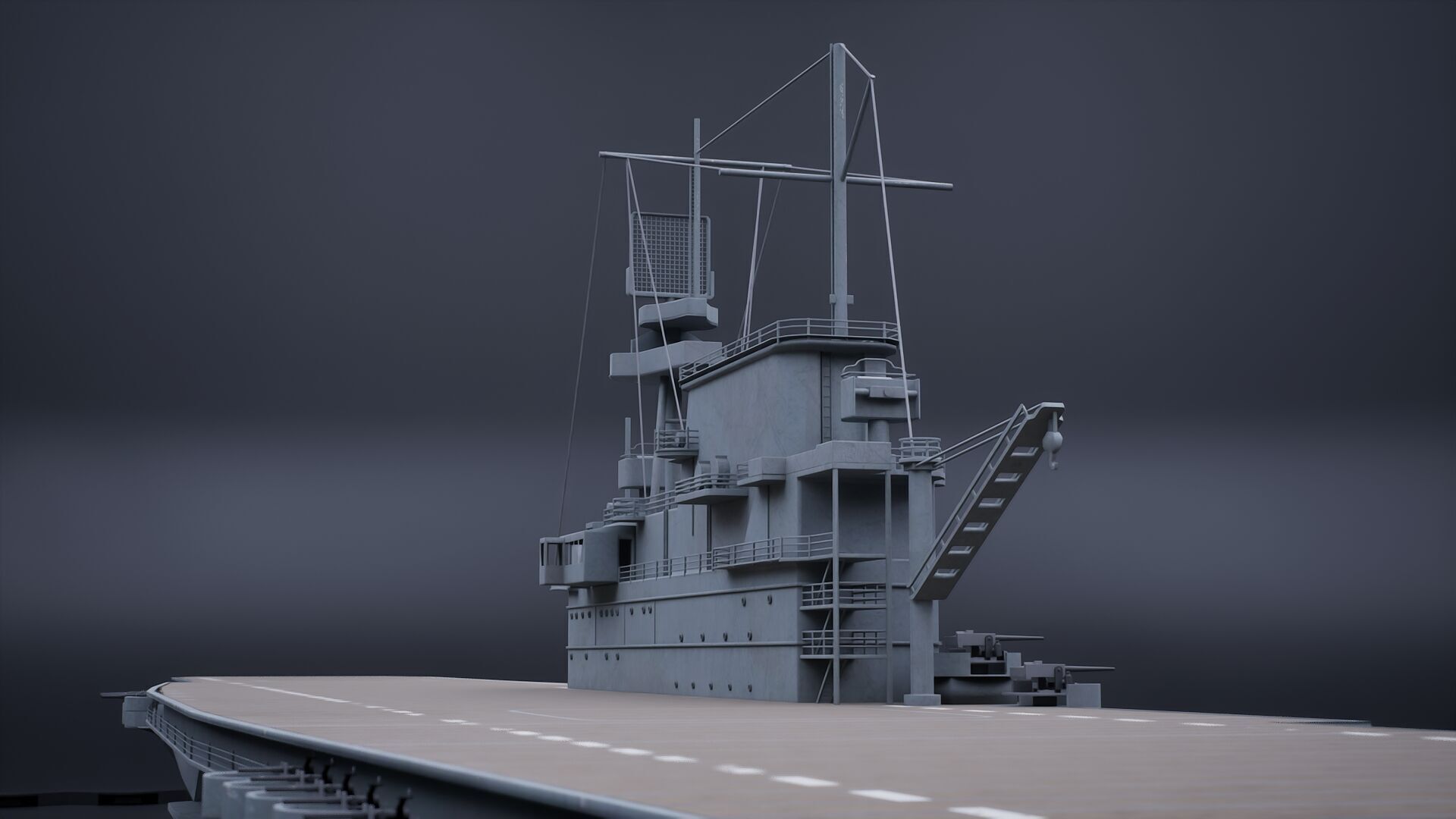 Aircraft Carrier - USS Yorktown CV-5 3D model_7