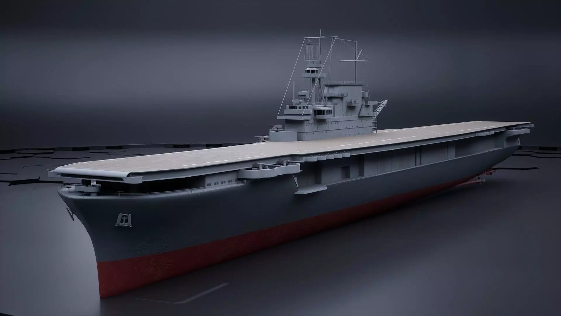 Aircraft Carrier - USS Yorktown CV-5 3D model_0