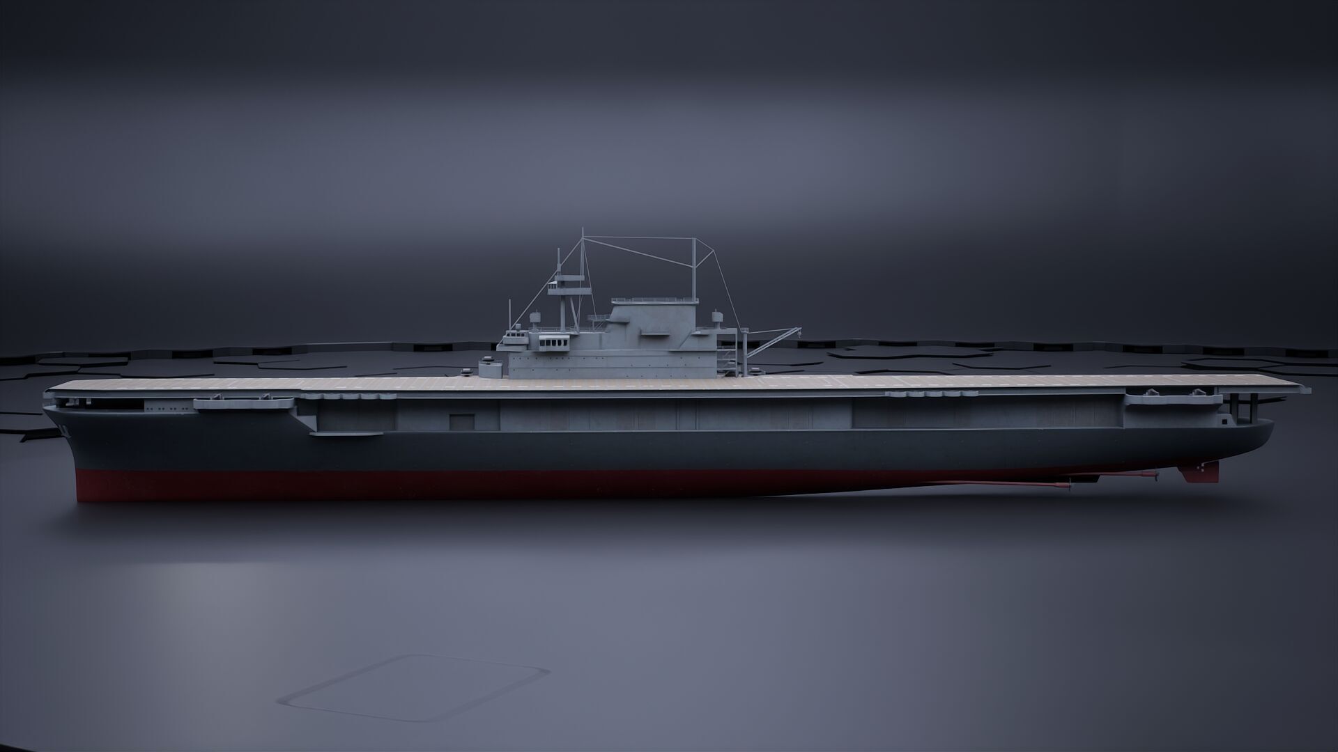 Aircraft Carrier - USS Yorktown CV-5 3D model_4